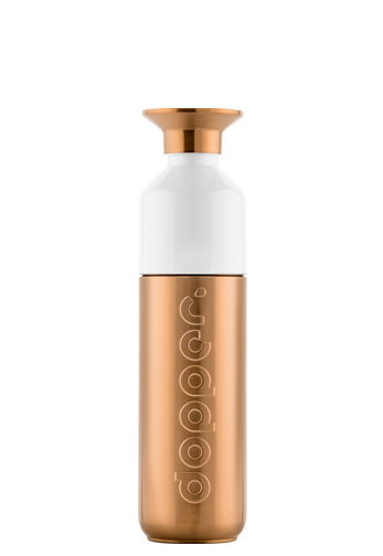 Bronze coloured steel water bottle by Dopper