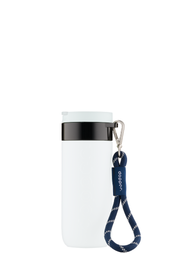 Wrist Cord - Black Mug Ring - Midnight Silver